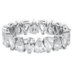 Capsule Soft Birne Form Diamant 18K Gold Ring für Sie