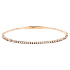 Capsule Soft Rose Gold Diamond Bracelet for Her/Him