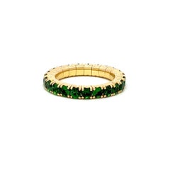 Capsule Soft Tsavorite 18K Gold Ring for Her
