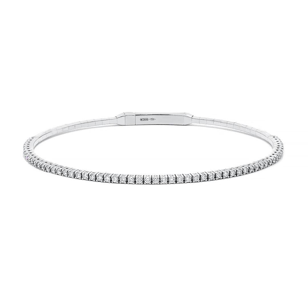 Donna Capsule Solf Bracciale grande con diamanti 18 carati per lei/lui in vendita