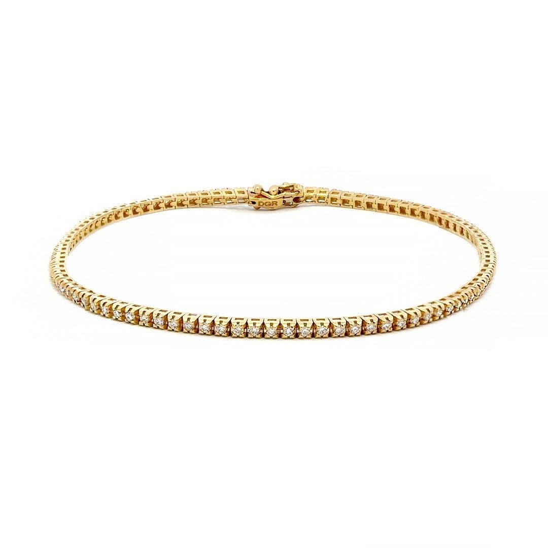 Capsule Thin Tennis Yellow 18K Gold Diamond Bracelet for Her Neuf - En vente à Genève, GE