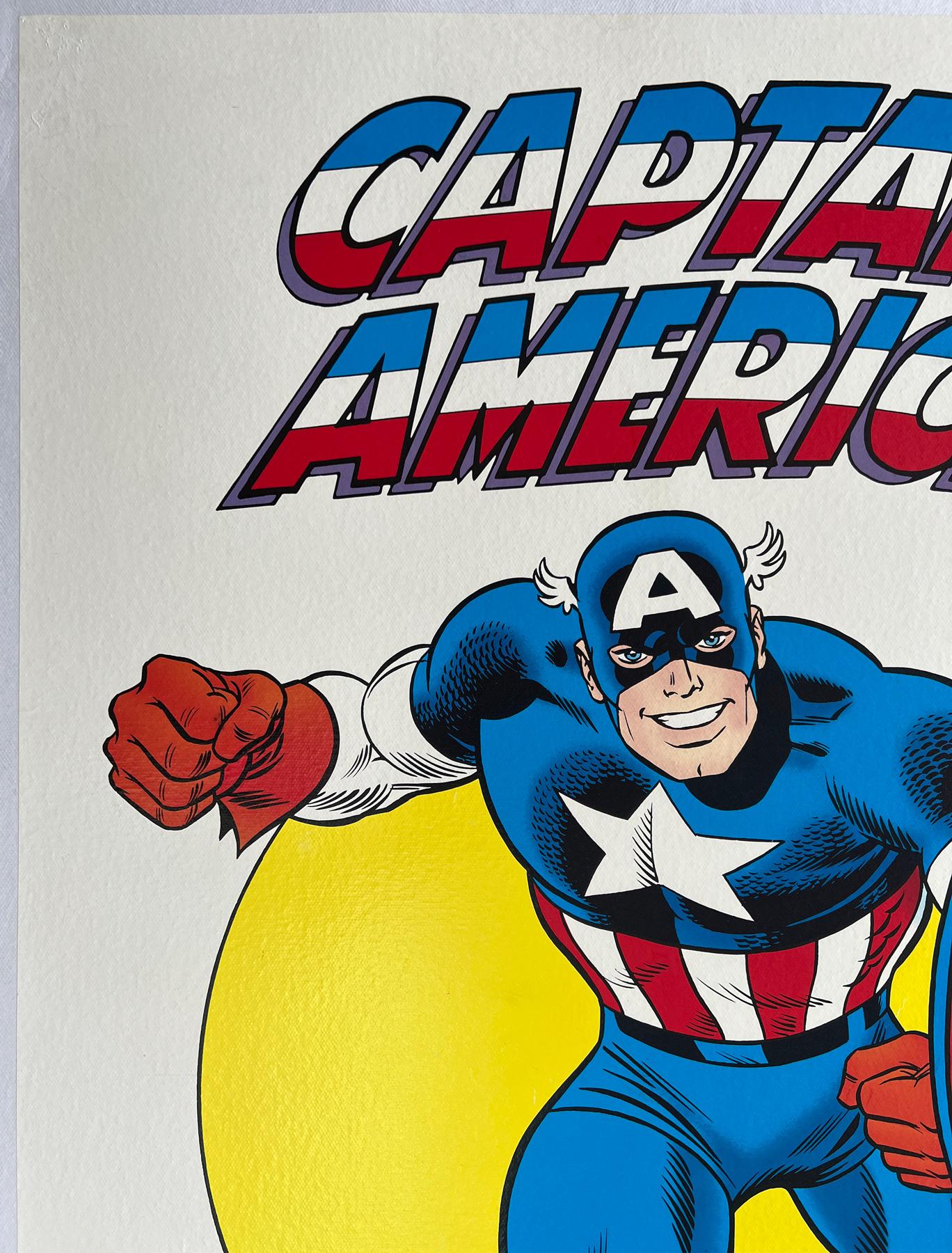 Américain Affiche américaine vintage « Captain America » des années 1980 en vente