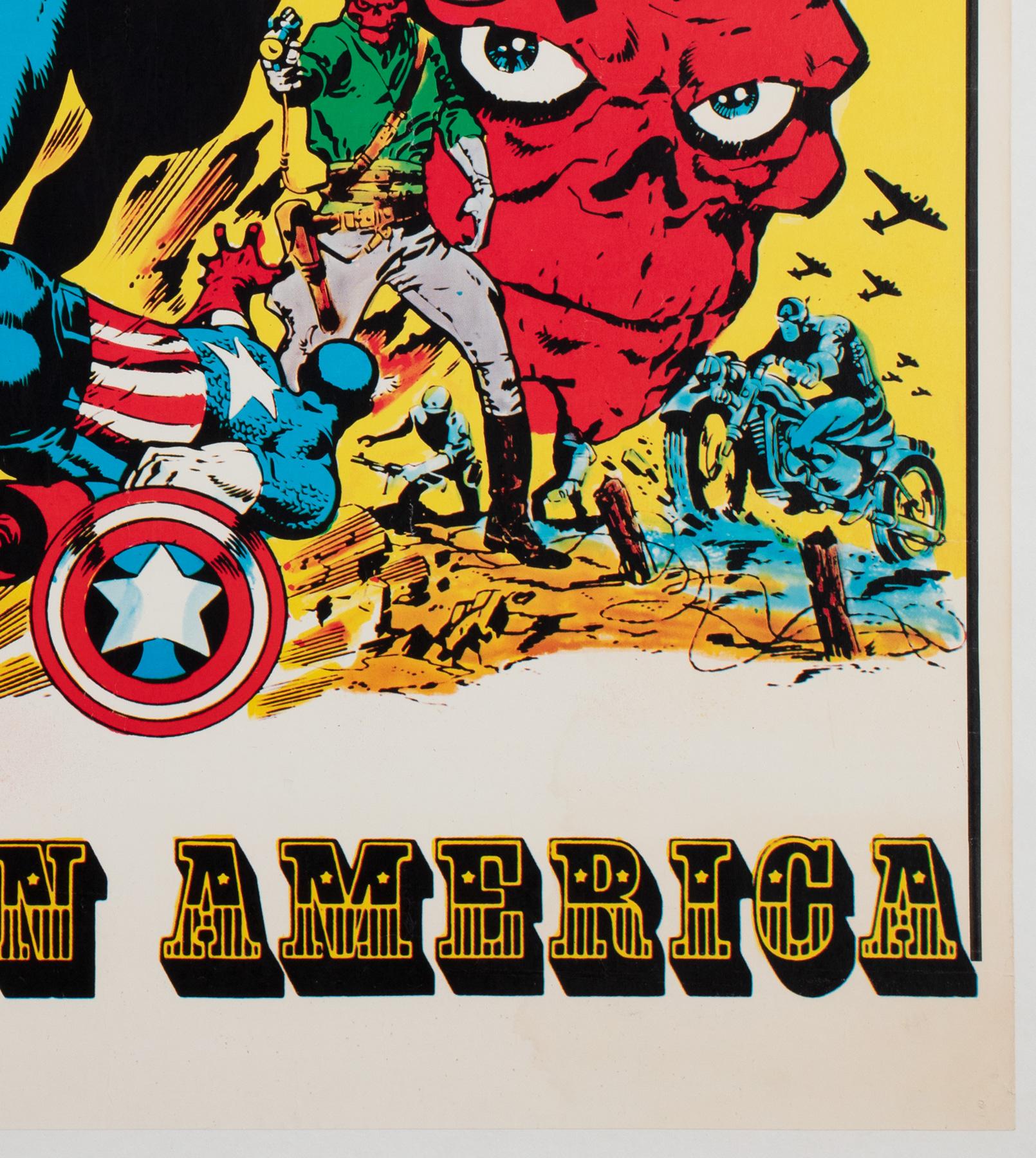 retro captain america poster