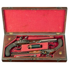 Antique Captain Coghlan’s Duelling Pistols by Twigg of London