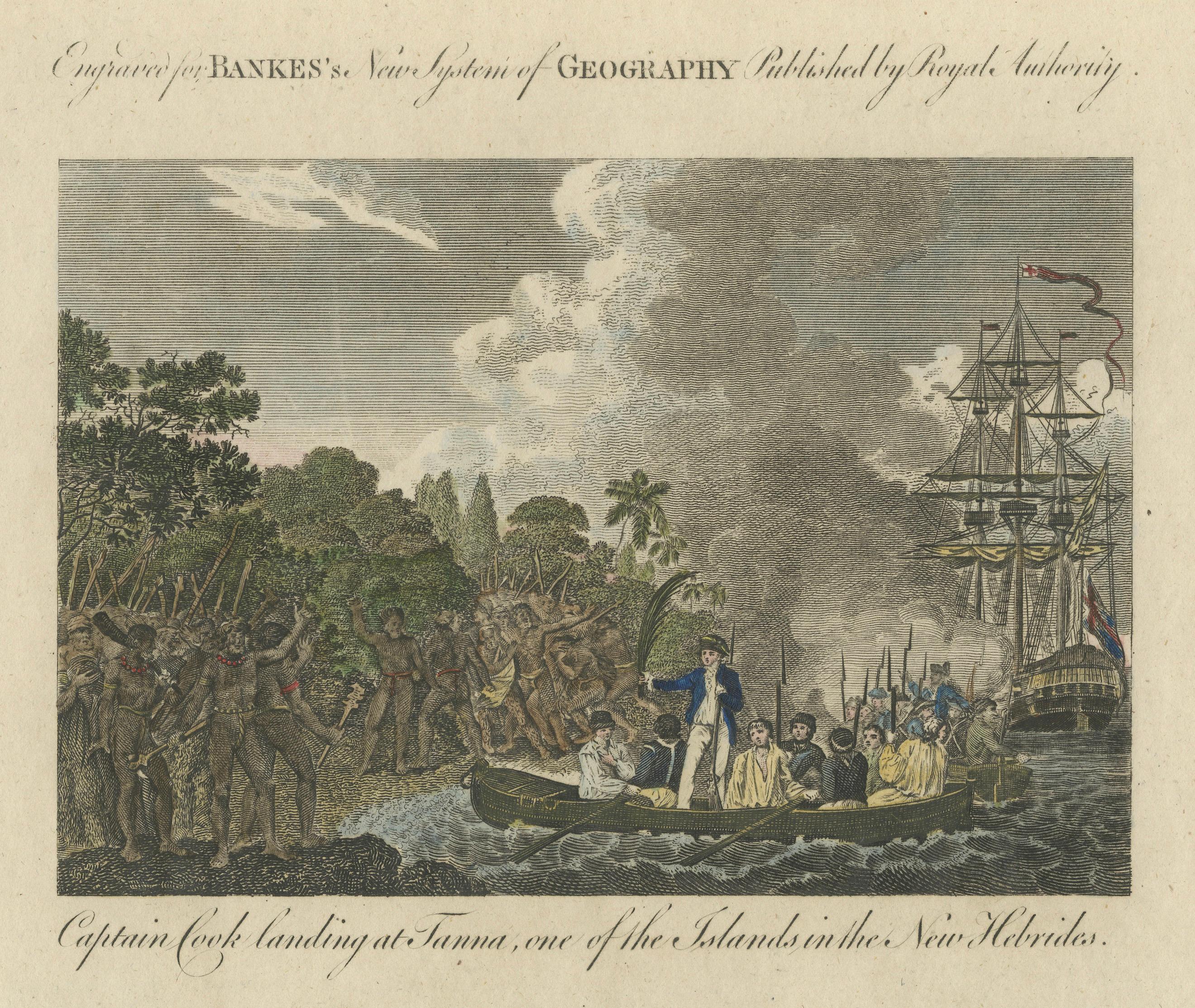 Captain Cook in the New Hebrides – Tanna Landing & Erromango Escape, c.1780