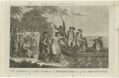 Captain Cook's Landing at Middleburgh, Friendly Isles, circa 1790