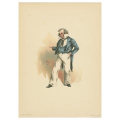 Il Capitano Cuttle di Dombey e Figlio - Stampa di carattere Kyd dopo Dickens, 1889 ca.