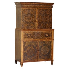 CAPTAiN EDWARD GEORGE SPENCER CHURCHILL CIRCA 1710 OYSTER VENEER CHEST ON STAND