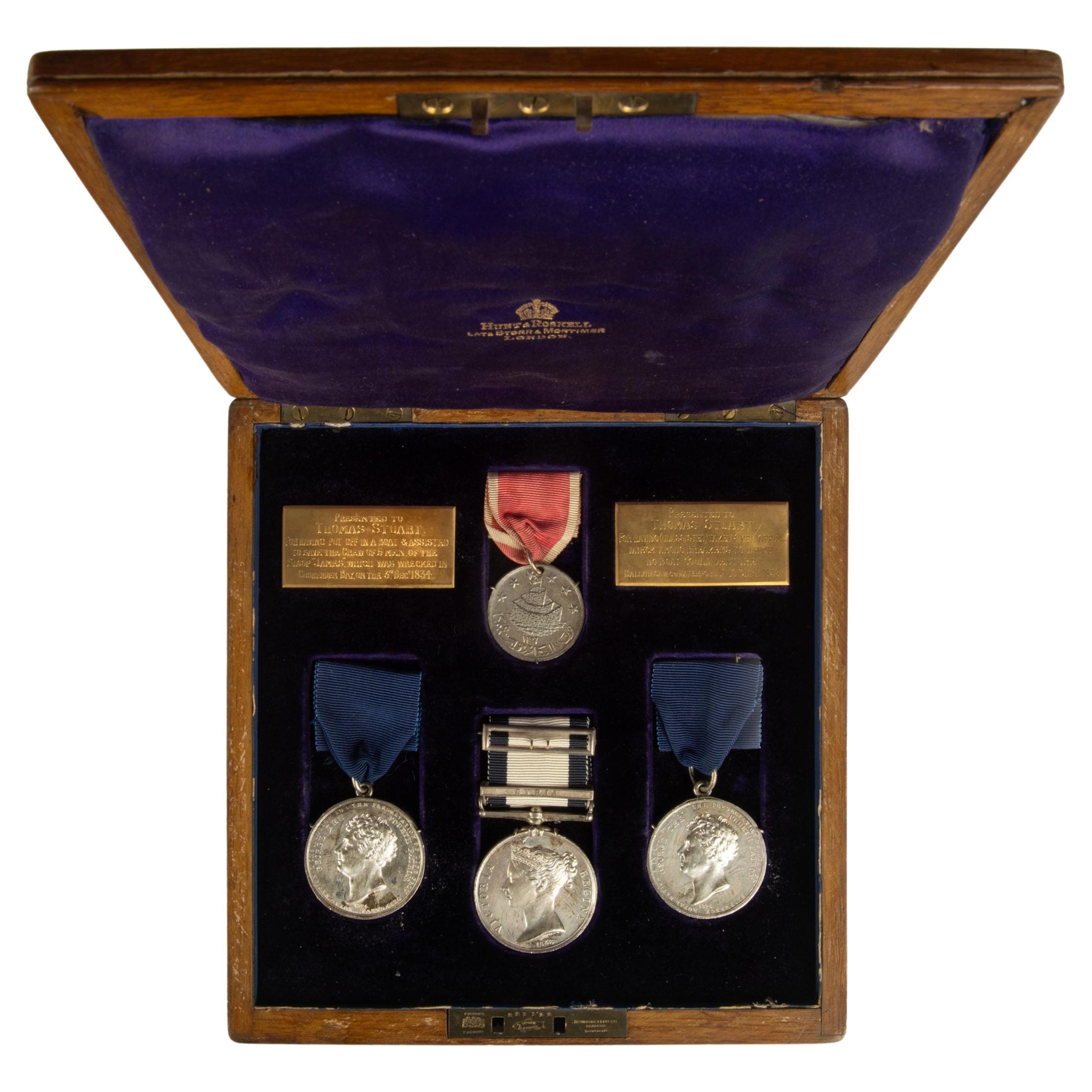 Le medaglie del capitano Thomas Stuart per il servizio prestato nel 1793-1840