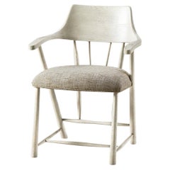 Fauteuil de capitaine, blanc zinc