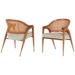 Captain's Armchairs Pair by Edward Wormley for Dunbar