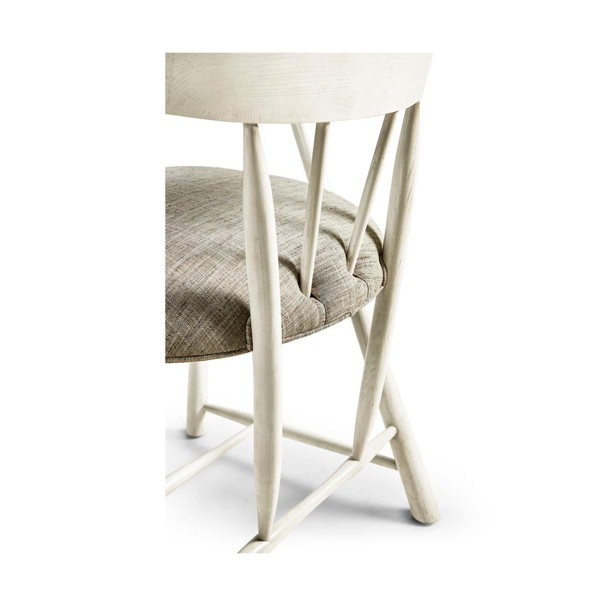 Fauteuils de capitaine blanc zinc Neuf - En vente à Westwood, NJ