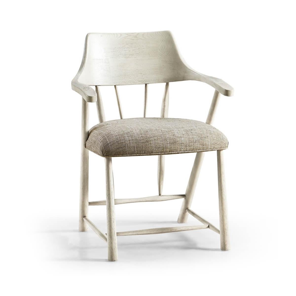 XXIe siècle et contemporain Fauteuils de capitaine blanc zinc en vente