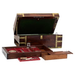 Antique Captains Campaign Military Writing Box Compendium