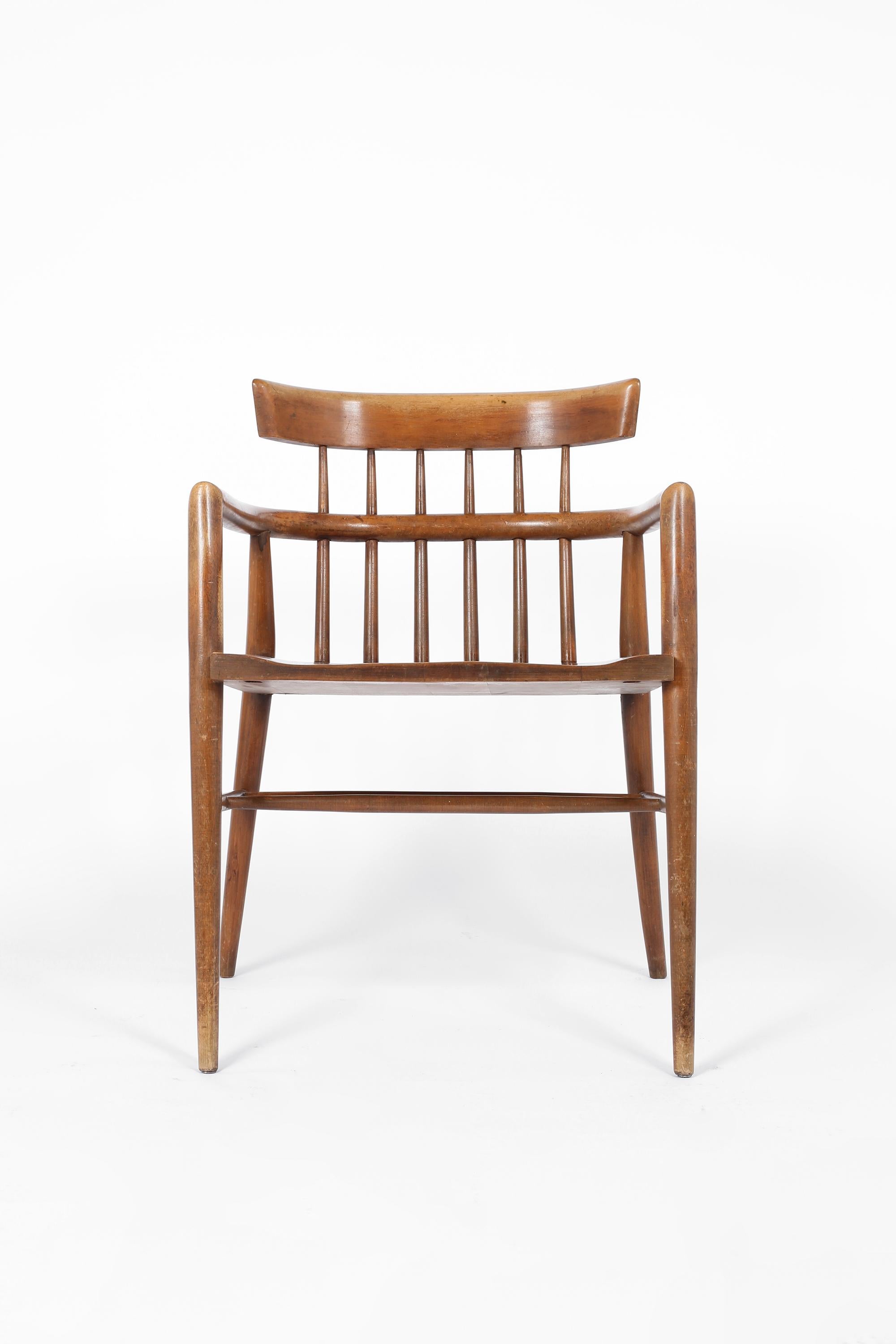 A rare model 1532 ‘Captain’s Chair’ in solid maple by Paul McCobb for Winchendon Furniture Co. USA, c. 1950s.