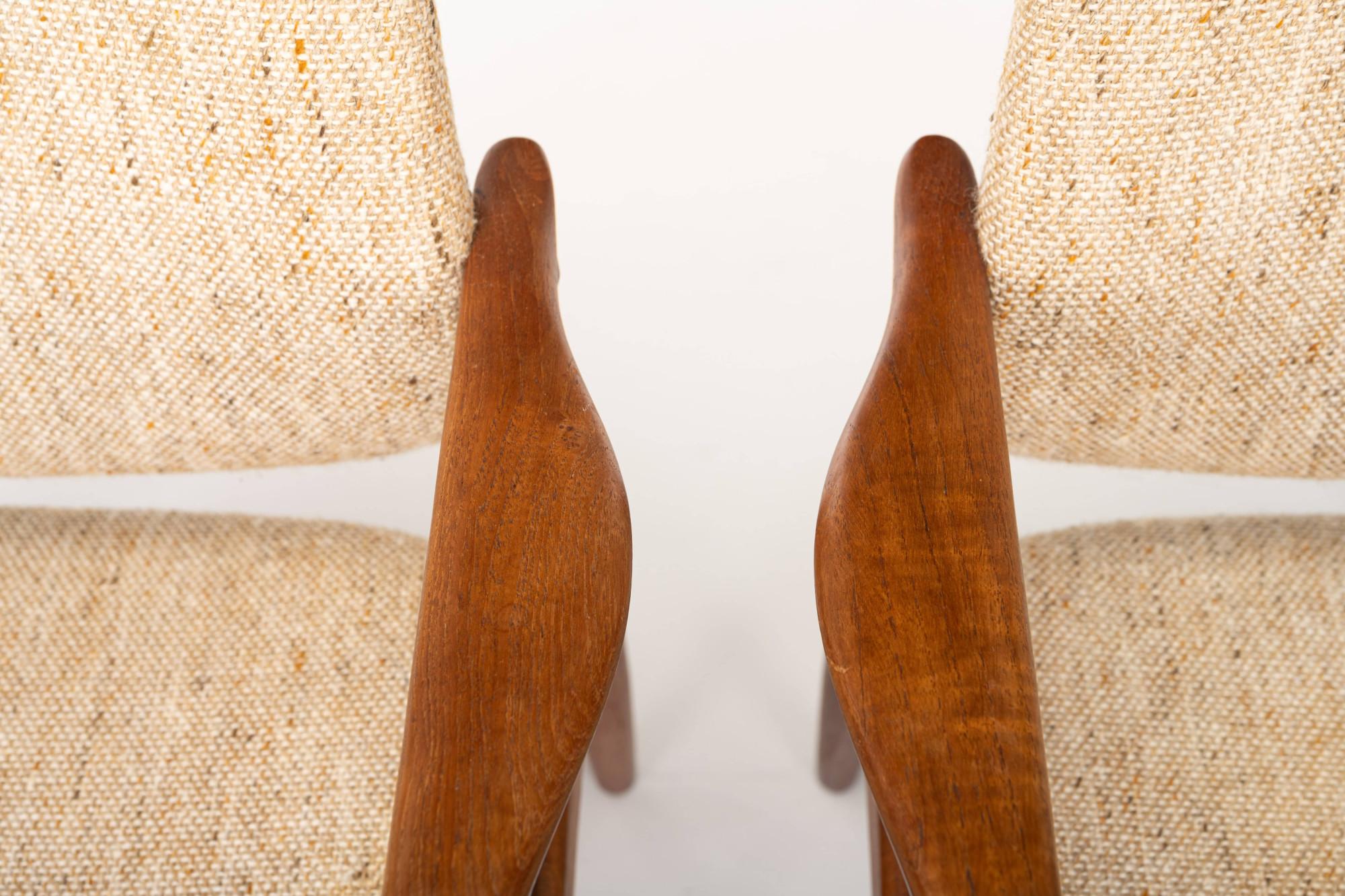 20th Century Captains Chairs by Erik Buch for Ørum Møbler, Denmark, 1960s, Set of 2