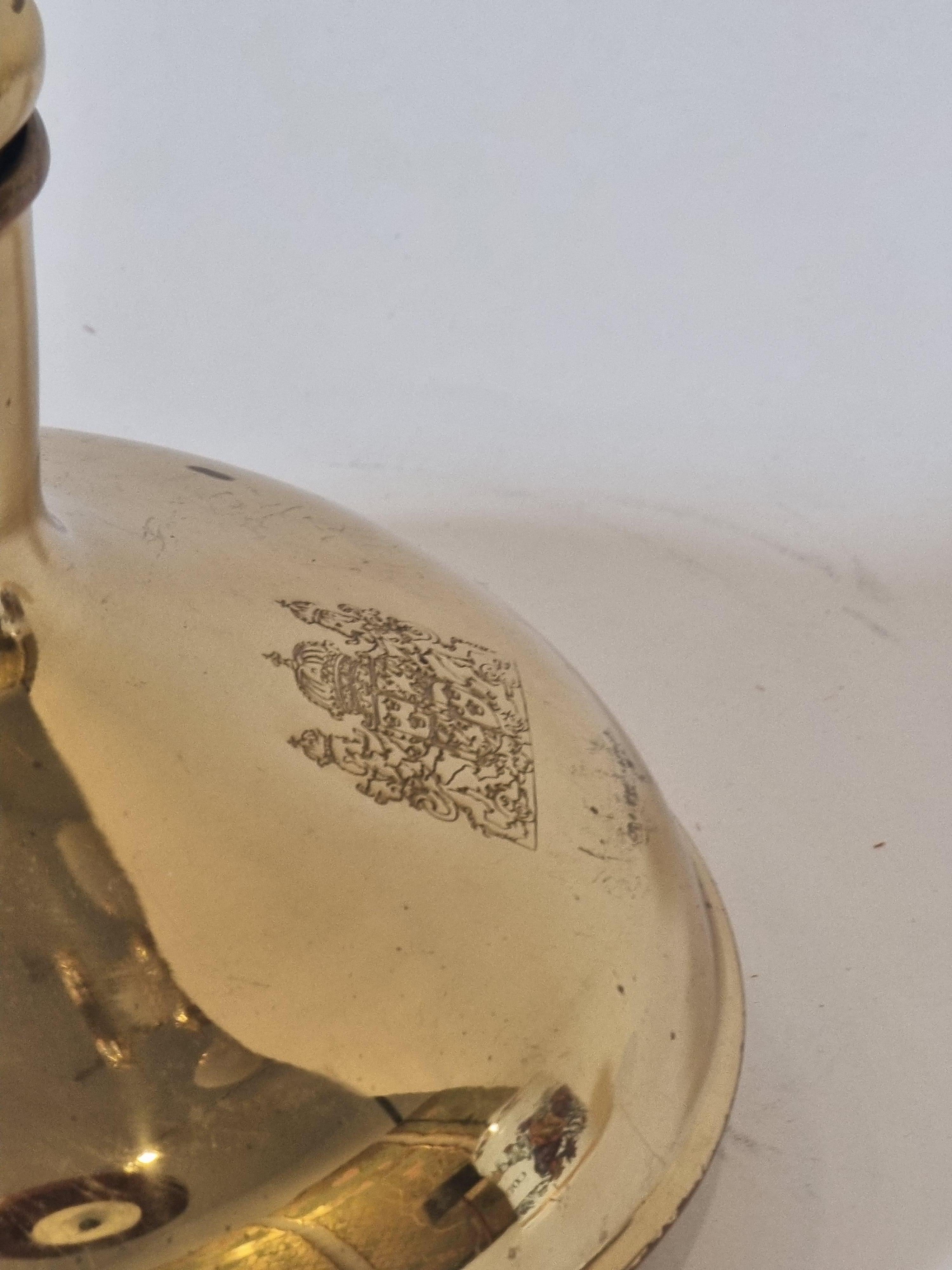 Brass `Captain's decanter/ Kaptens karaff`, made by Norrsken metall, Sweden late 1900s For Sale