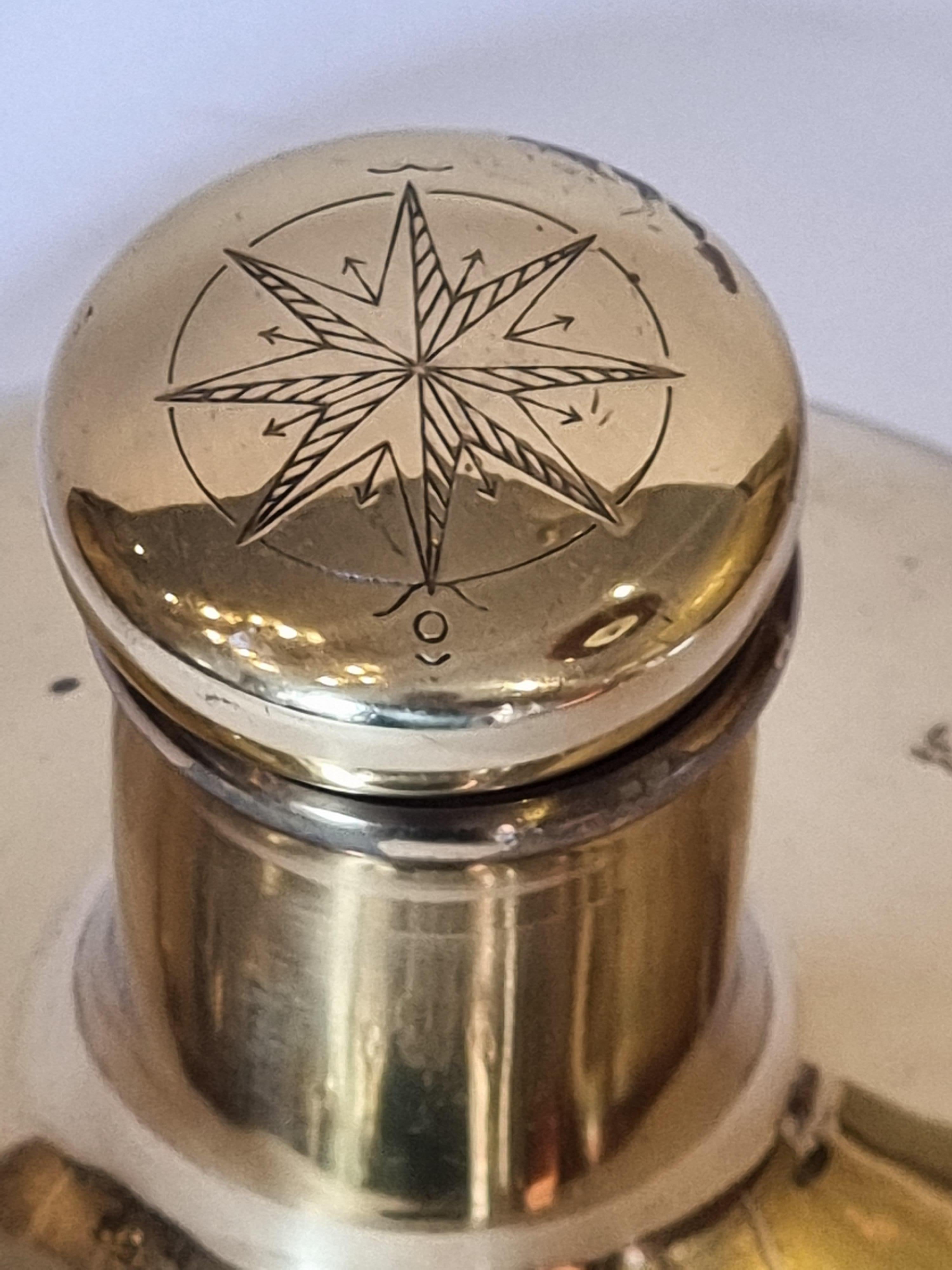 `Captain's decanter/ Kaptens karaff`, made by Norrsken metall, Sweden late 1900s For Sale 1