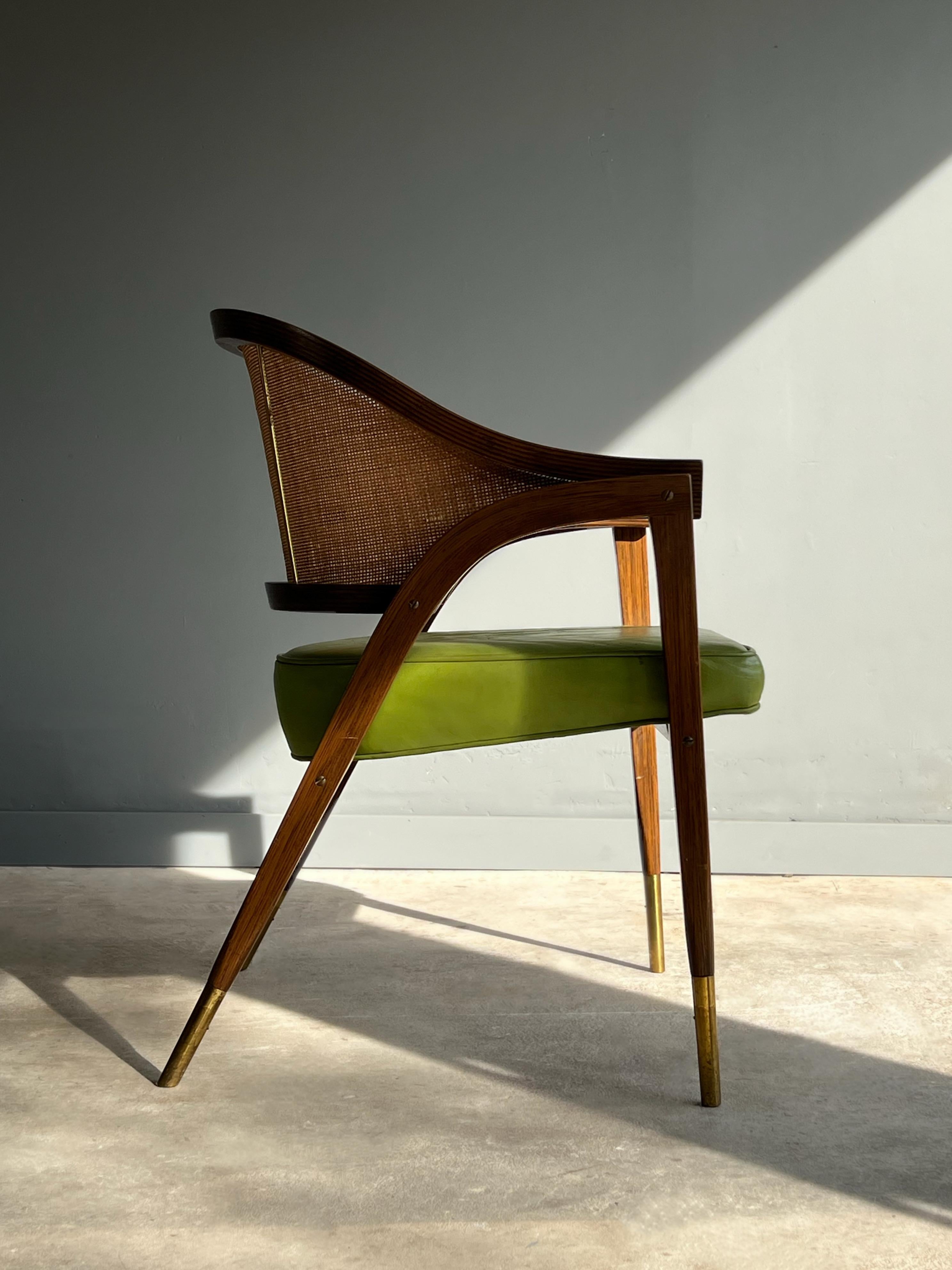 Mid-Century Modern Captains Chair by Edward Wormley for Dunbar