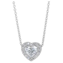 Captivate Every Heart: 1ct E VS1 Heart Diamond Necklace