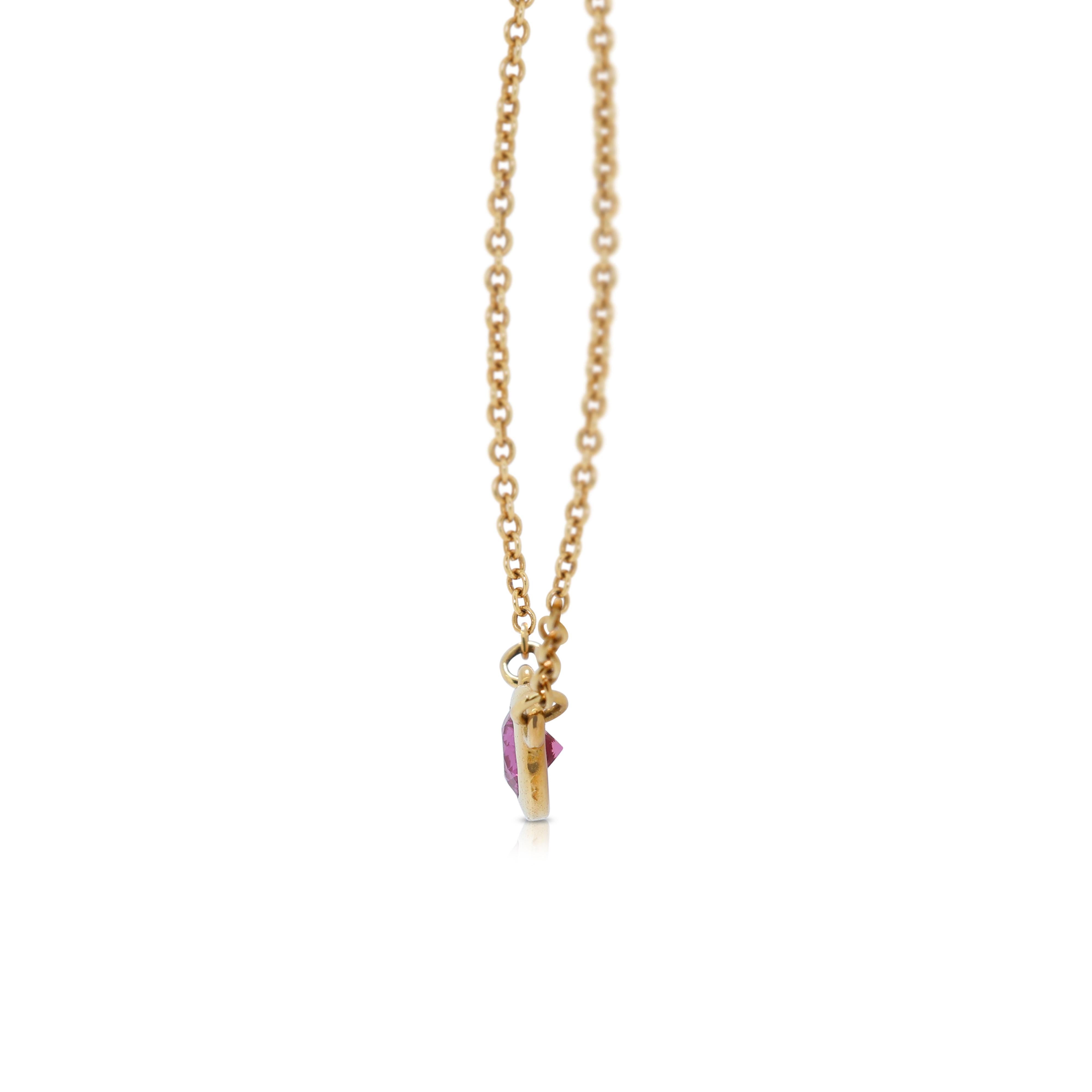 Women's Captivating 0.11ct Ruby Tiffany & Co. Peretti Necklace in 18K Yellow Gold