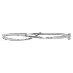 Accattivante bracciale con diamante naturale da 0,24 carati in oro bianco 18 carati