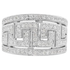 Bague en or blanc 18 carats avec diamants naturels de 0,43 ct.