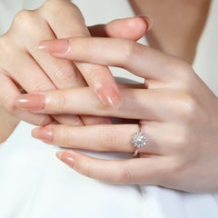 Captivating 0.4ct Diamond Stud Ring in 18K White Gold