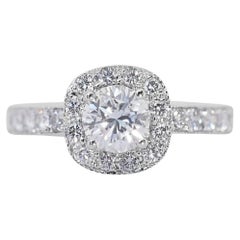 Captivating 0.52ct Pave Diamond Ring set in 18K White Gold