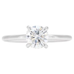 Captivating 0.75ct Solitaire Diamond Platinum Ring