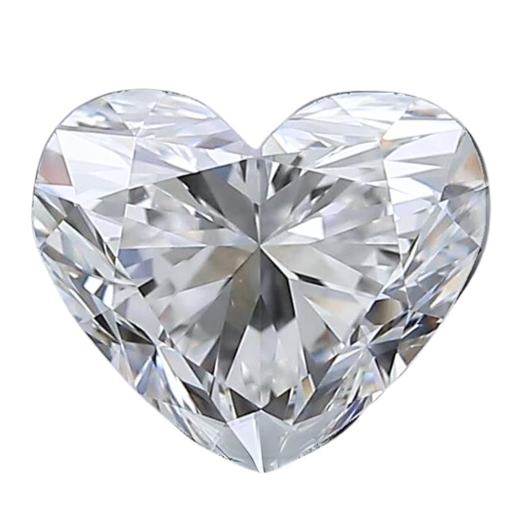 Captivant diamant en forme de cœur de 0,79 carat, certifié GIA en vente 2