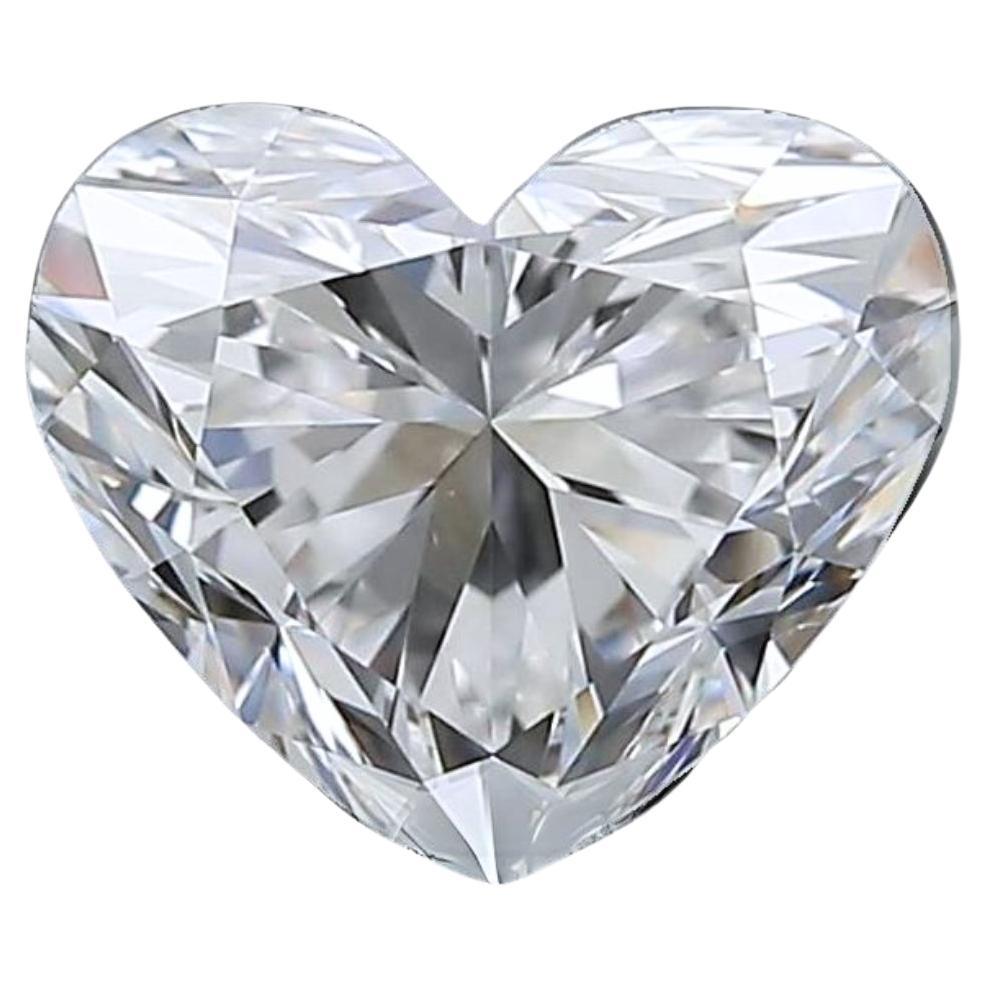 Captivant diamant en forme de cœur de 0,79 carat, certifié GIA en vente