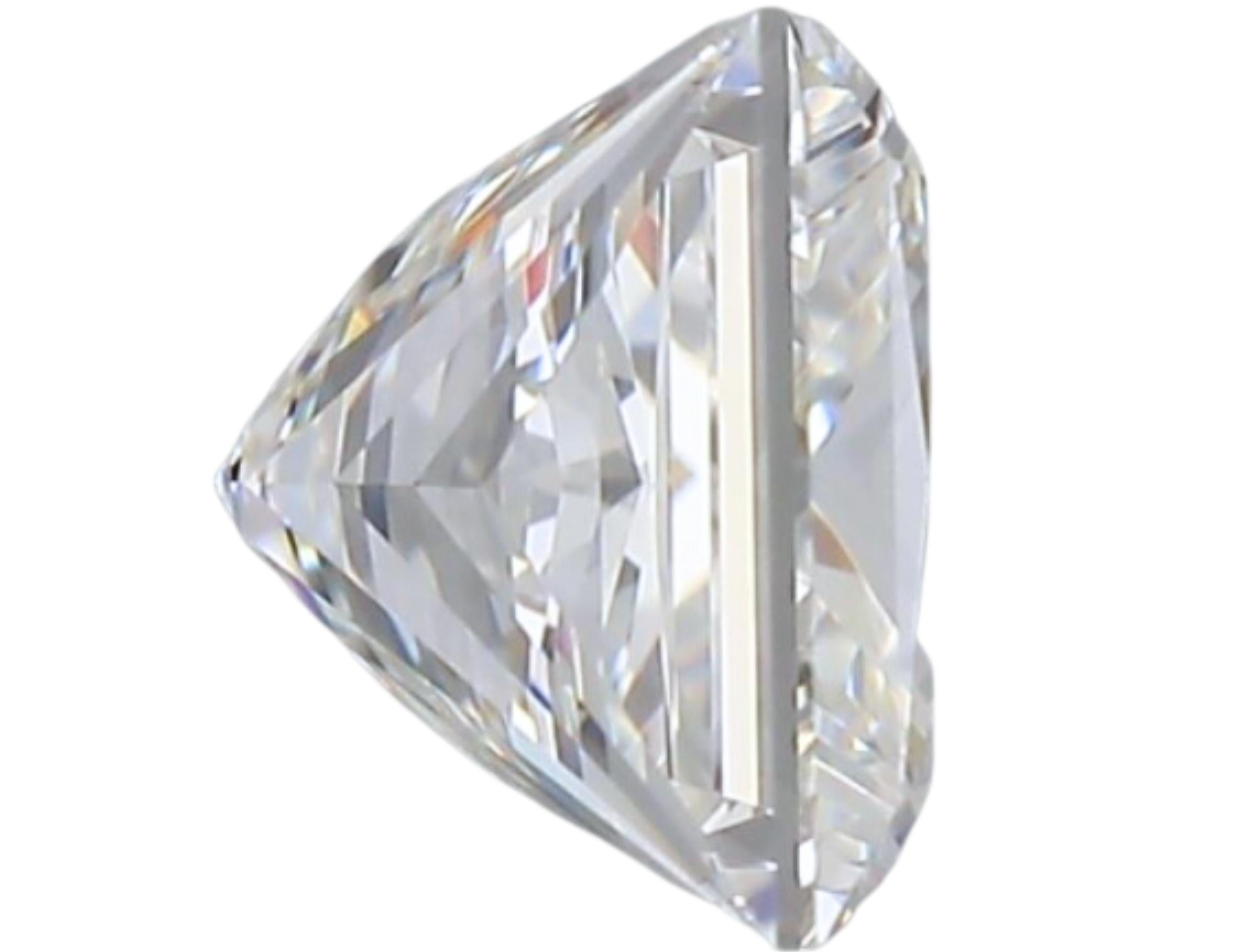 Fesselnder Diamant mit 0,90 Karat im Quadratschliff und Brillant Damen im Angebot