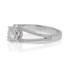 Captivating 0.92ct Triple Excellent Ideal Cut Diamonds Pave Ring - GIA Certified