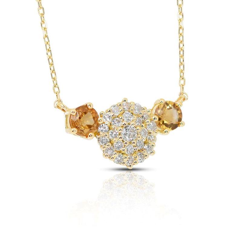 Fesselnde 0,97 Karat runde Brillant-Diamant-Halskette  im Zustand „Neu“ in רמת גן, IL