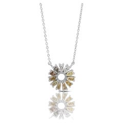 Captivating 1.01 Carat Pear Brilliant-cut Diamond Necklace in 18K White Gold