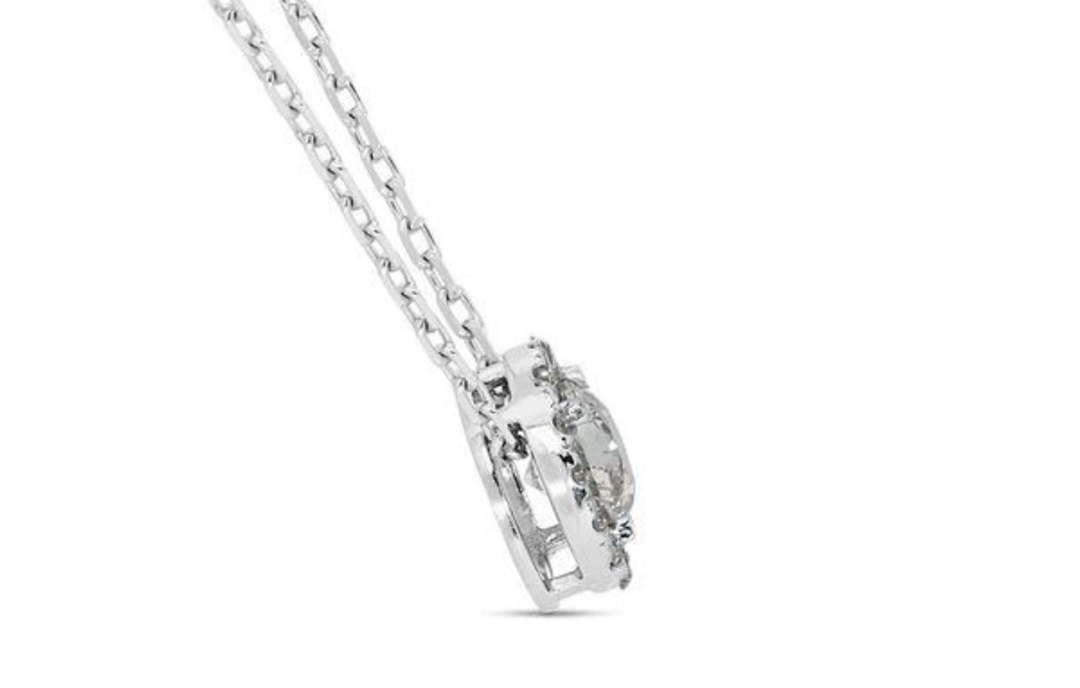 Captivating 1.15ct Round Brilliant Diamond Necklace In New Condition For Sale In רמת גן, IL