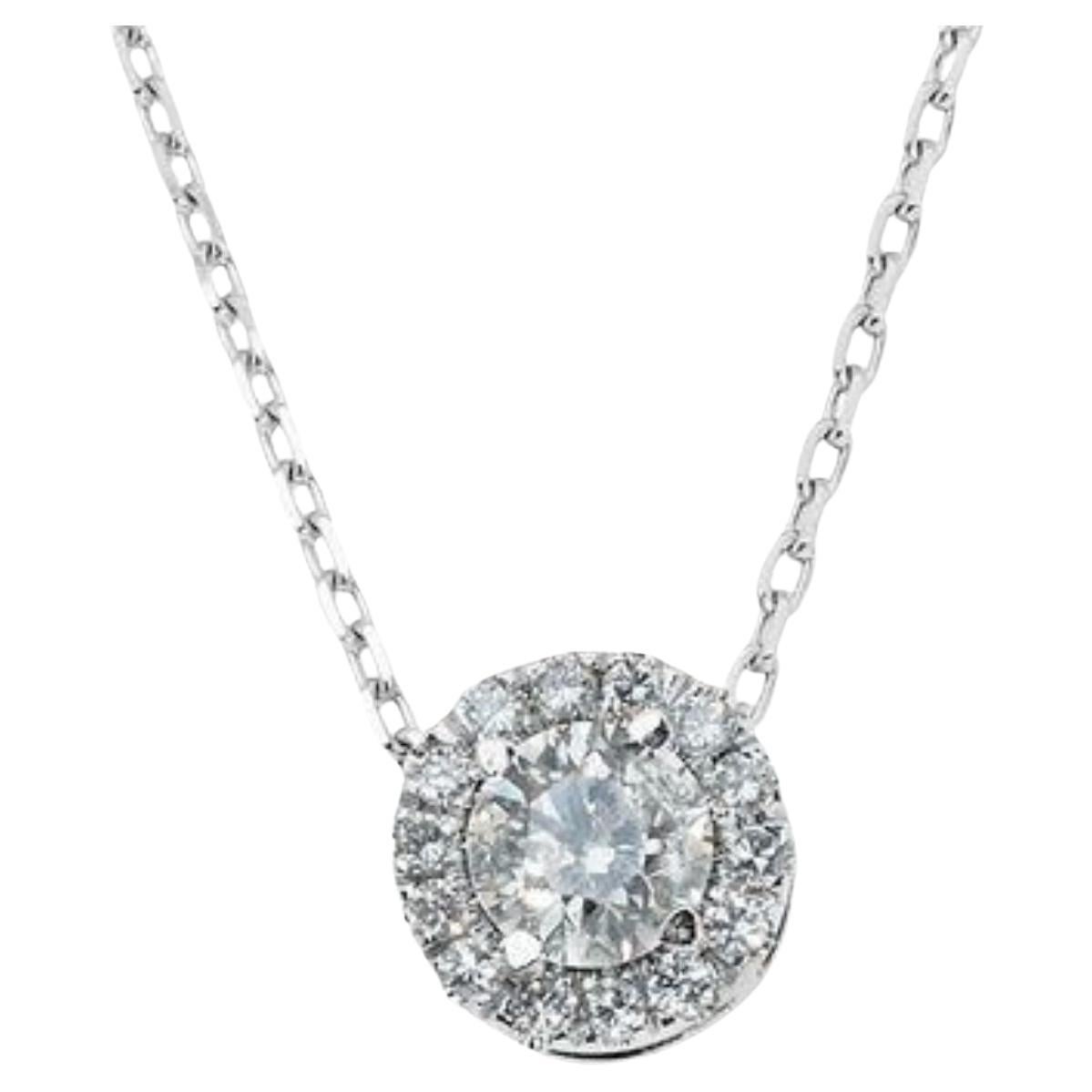 Captivating 1.15ct Round Brilliant Diamond Necklace For Sale