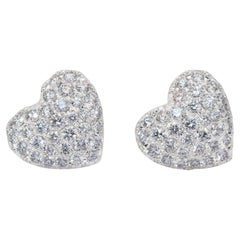 Accattivanti orecchini con diamanti da 1,23 carati in oro bianco 18 carati - certificati IGI