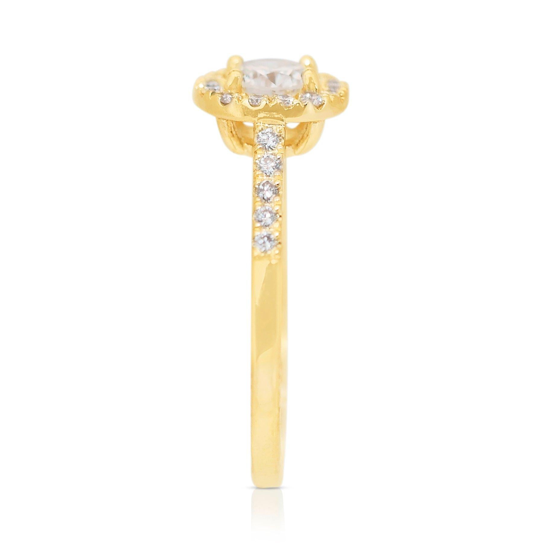 Captivating 1.32ct Triple Excellent Ideal Cut Diamonds Halo Ring 2