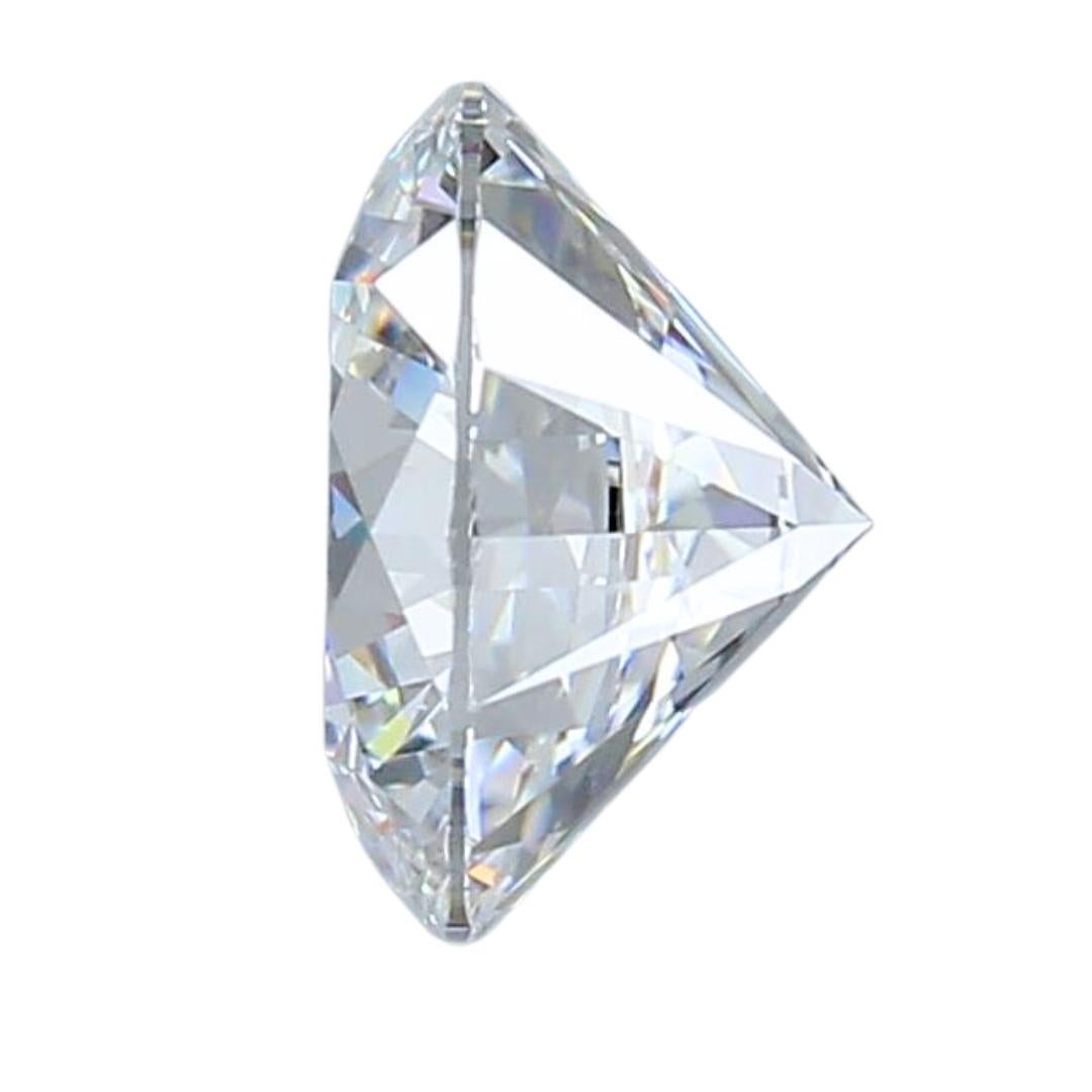 Taille ronde Captivant diamant rond de 1,61 carat de taille idéale, certifié GIA en vente