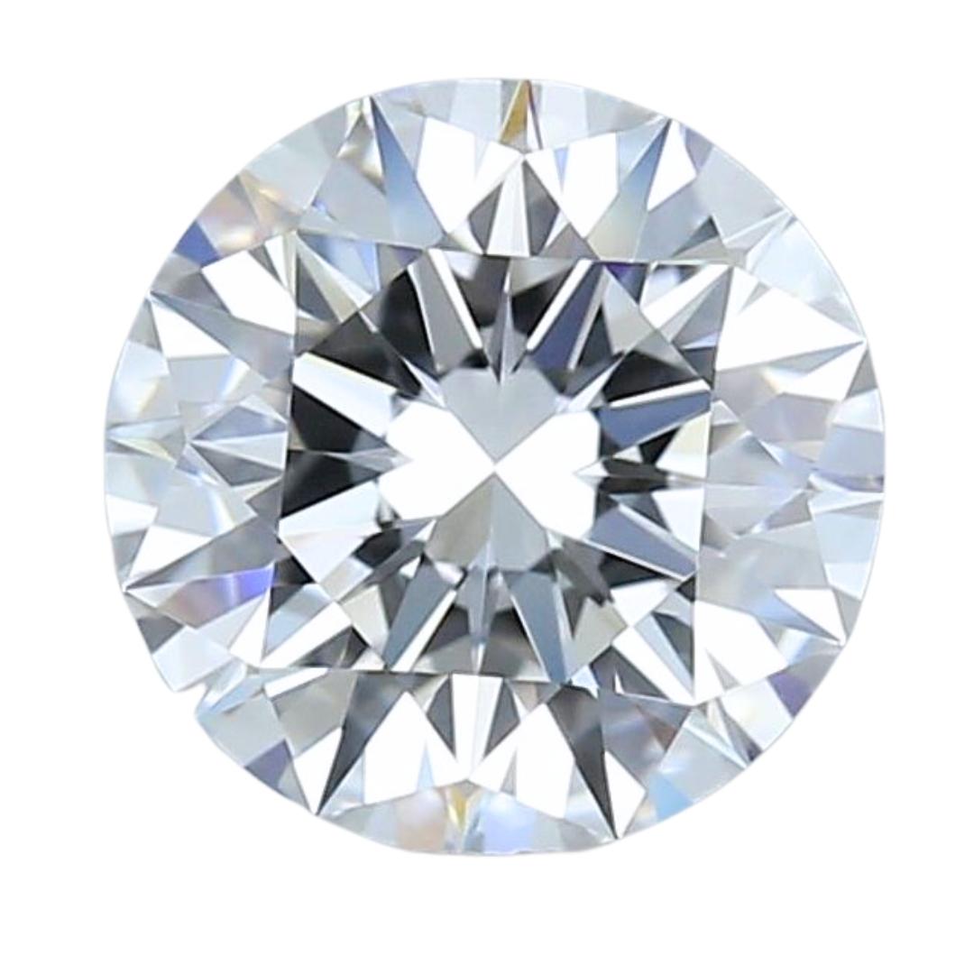 Captivant diamant rond de 1,61 carat de taille idéale, certifié GIA en vente 2