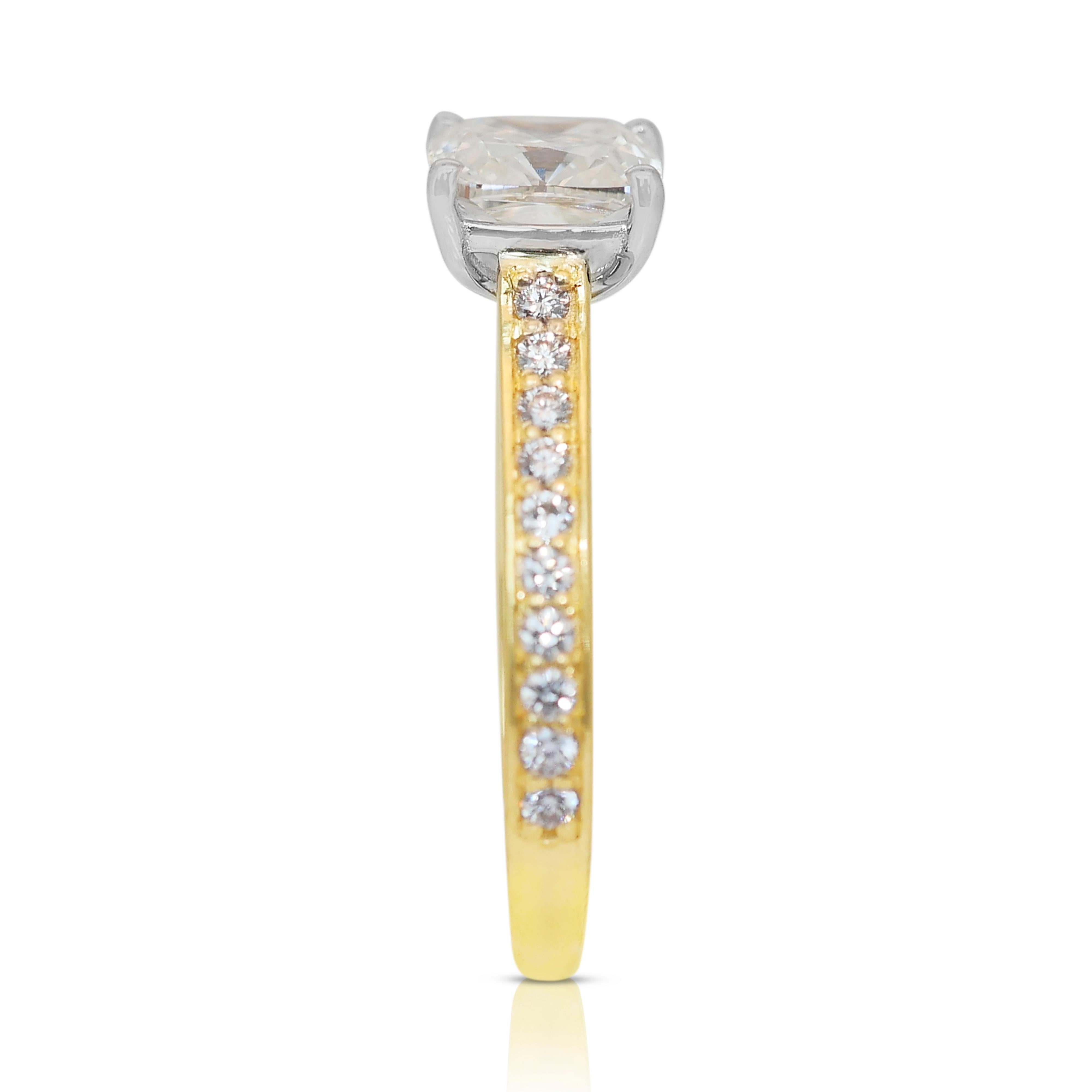 Captivating 1.85ct Diamonds Pave Ring in 18k Yellow Gold - IGI Certified 2
