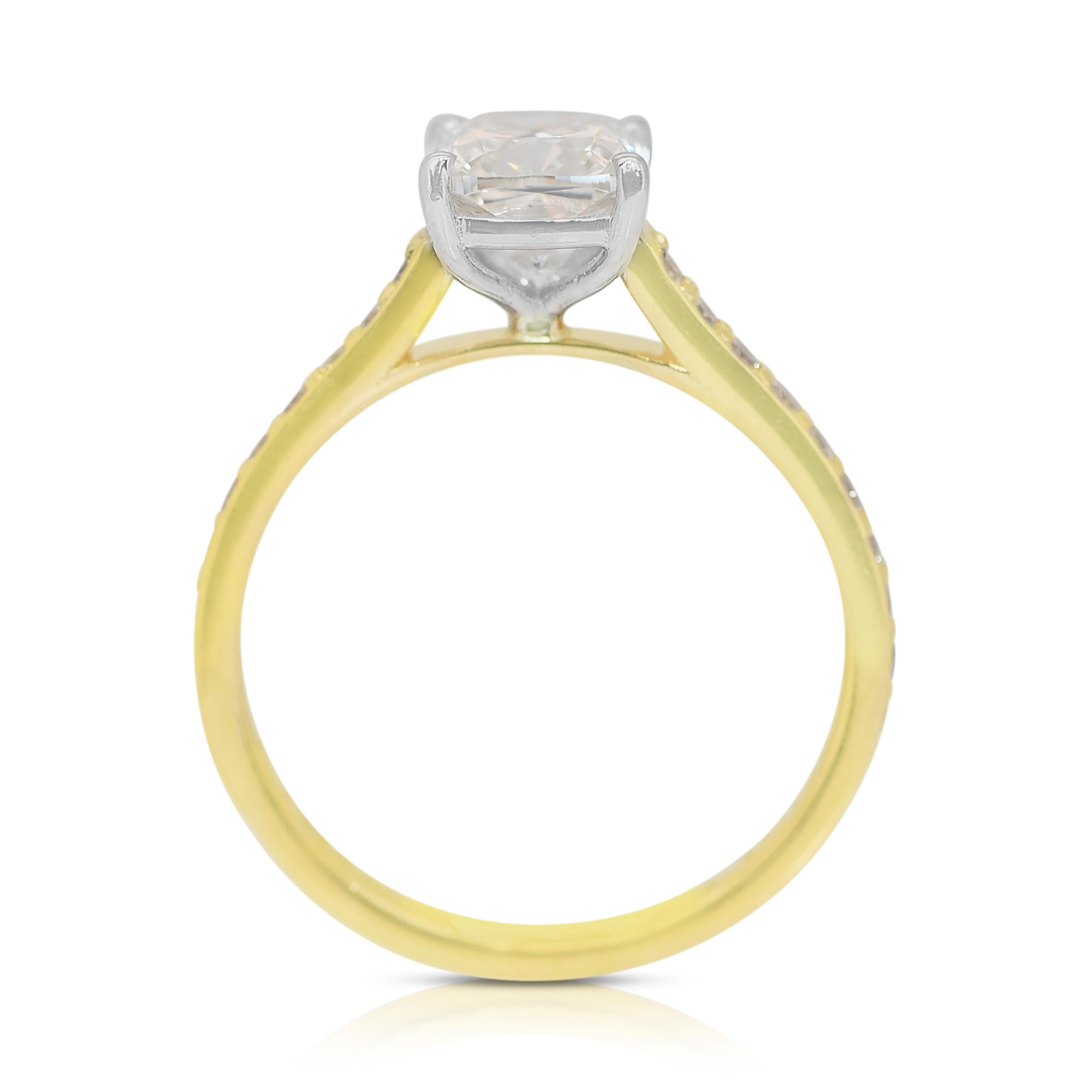 Captivating 1.85ct Diamonds Pave Ring in 18k Yellow Gold - IGI Certified 4