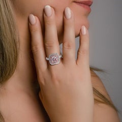 Captivating 1.86ct. Square Radiant Halo Diamond Ring