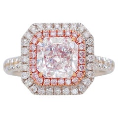 Captivating 1.86ct. Square Radiant Halo Diamond Ring