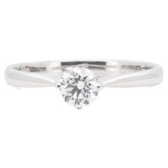 Captivating 18k White Gold Solitaire Ring with 0.33ct Natural Diamond
