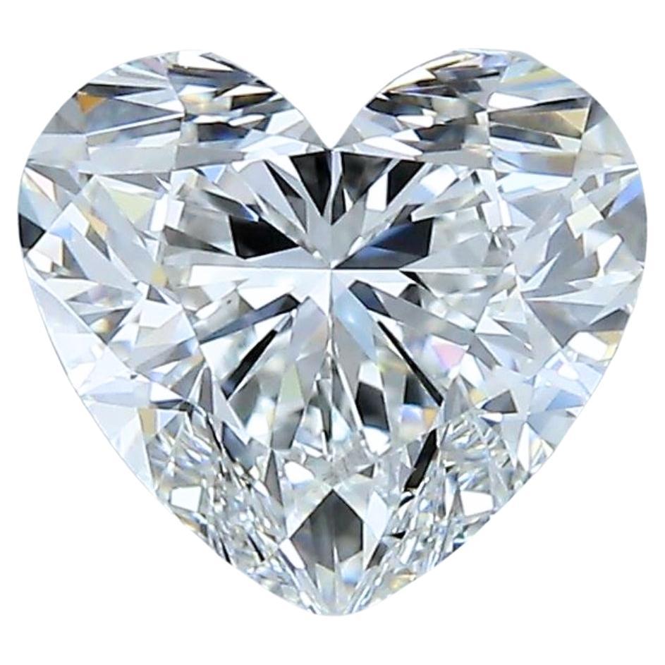 Captivant diamant en forme de cœur à taille idéale de 2.04 ct - certifié GIA en vente