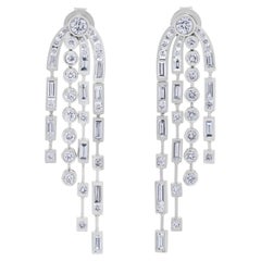 Captivating 2.17ct Diamond Drop Earrings in 18K White Gold