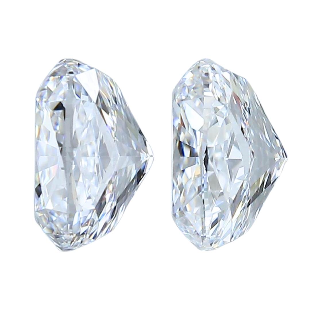 Captivating 2.57 Ideal Cut Pair of Diamonds - GIA Certified  In New Condition In רמת גן, IL